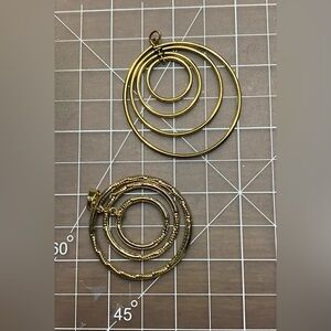 Gold circles pendants x2